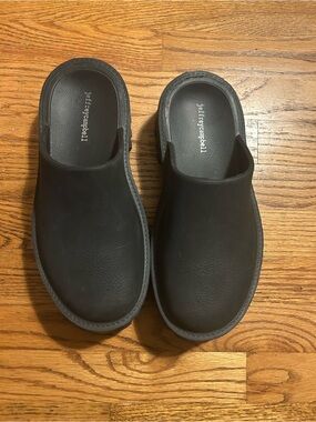 Jeffery Campbell Women’s Sz 9 Black Futuristic Minimalist Platform Mules Shoes